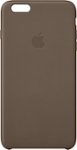 Front Zoom. Apple - Leather Case for Apple® iPhone® 6 Plus - Brown.