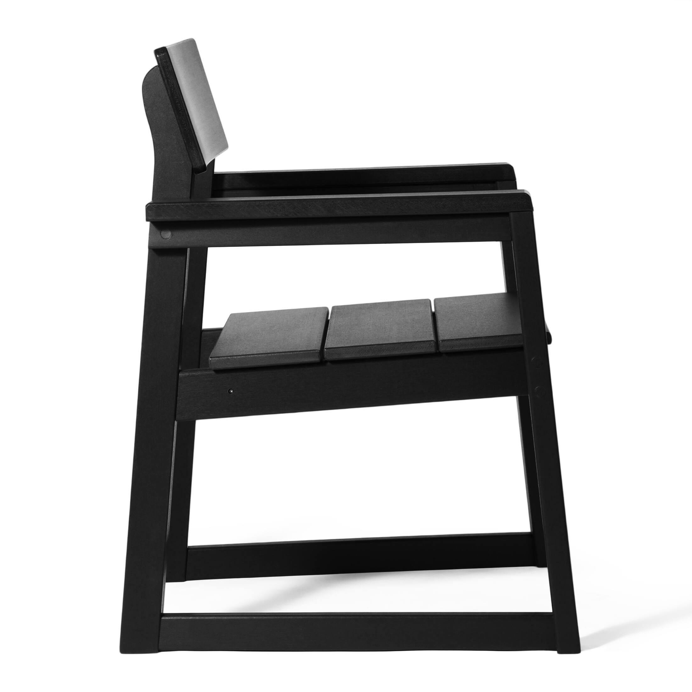 Back. WestinTrends - WestinTrends Paloma Modern HDPE Outdoor Patio Dining Arm Chairs (Set of 2) - Black.