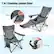 2 in 1 Camping Lounge Chair: The removable footrest offers you flexible seat postures. Unzip and Pull up.