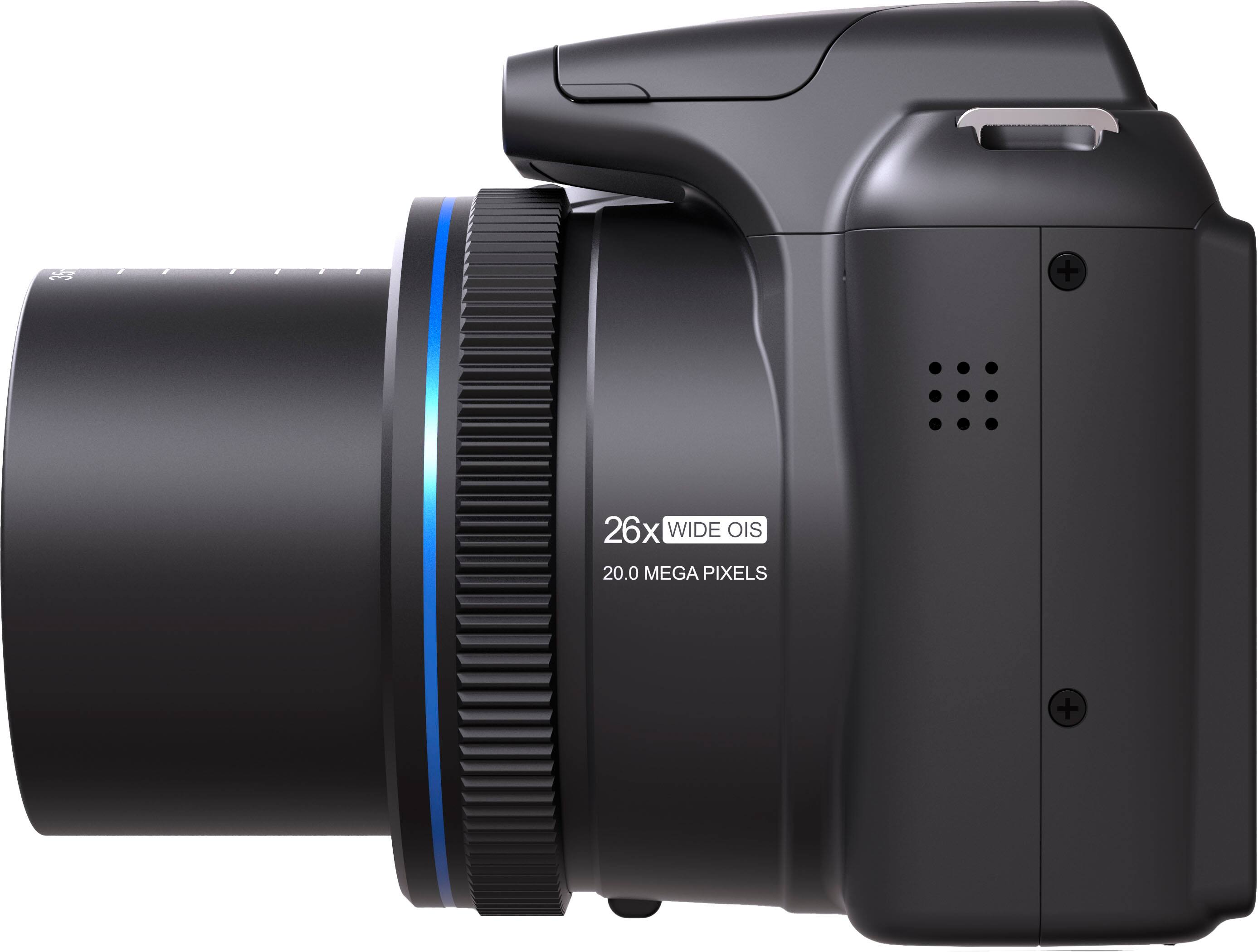 The text on the image reads: "26x WIDE OIS 20.0 MEGA PIXELS."