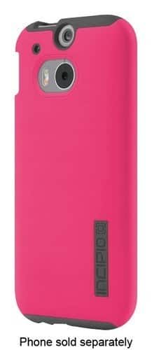 Front. Incipio - DualPro Hard Shell Case for HTC One (M8) Cell Phones - Pink.