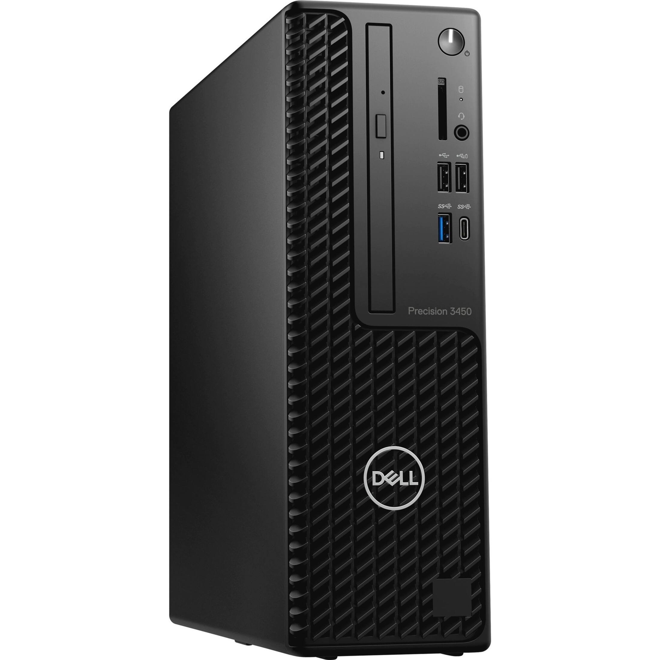Front. Dell - Precision 3000 Desktop - Intel i7-10700 - 16 GB Memory - 512 GB SSD - Black.