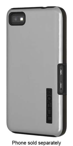 Front. Incipio - DualPro Shine Case for BlackBerry Z10 Cell Phones - Silver.