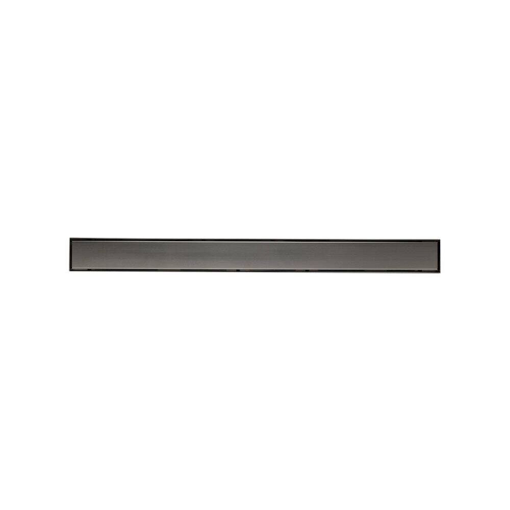 Alt View 1. Alfi - 32" Modern Brushed Stainless Steel Linear Shower Drain with Solid Cover - Silver.
