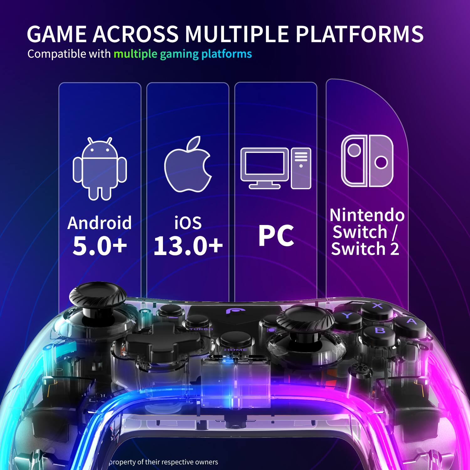 GAME ACROSS MULTIPLE PLATFORMS Compatible with multiple gaming platforms Android iOS 5.0+ 13.0+ PC Nintendo Switch / Switch 2 other Y X B A property of their respective owners