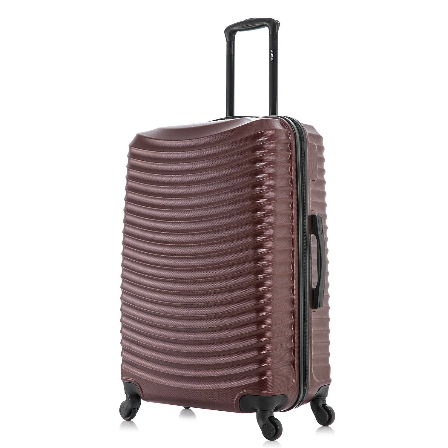 Front. DUKAP - Adly Lightweight Hardside Spinner Luggage 28" - WINE.