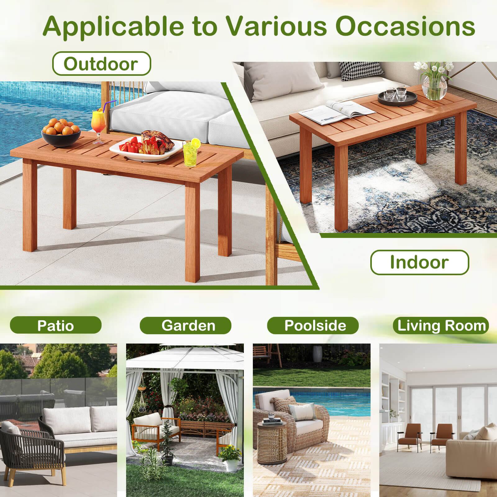 Applicable to Various Occasions

Outdoor  
Indoor  
Patio  
Garden  
Poolside  
Living Room