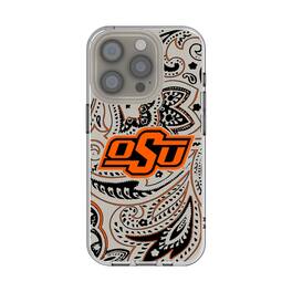Keyscaper - NCAA - Oklahoma State Cowboys iPhone Paisley Design Clear Case - 15 - Multicolor
