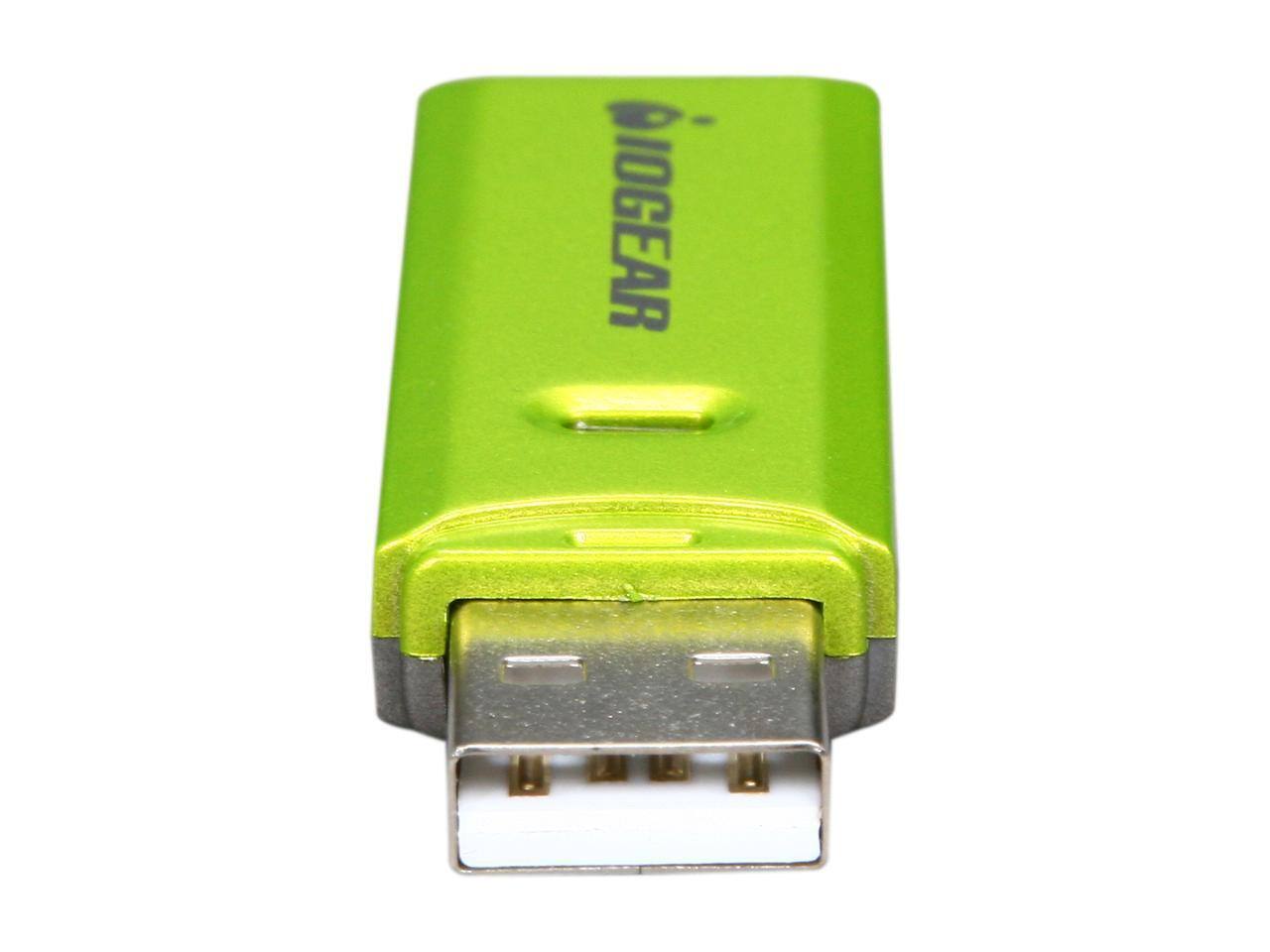 Alt View 2. IOGEAR - IOGEAR GFR204SD 10-in-1 USB 2.0 SD/ MicroSD/ MMC Card Reader/ Writer (Green/ Gray).