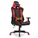 Front. Costway - Massage Gaming Chair with Headrest - Red and Black.
