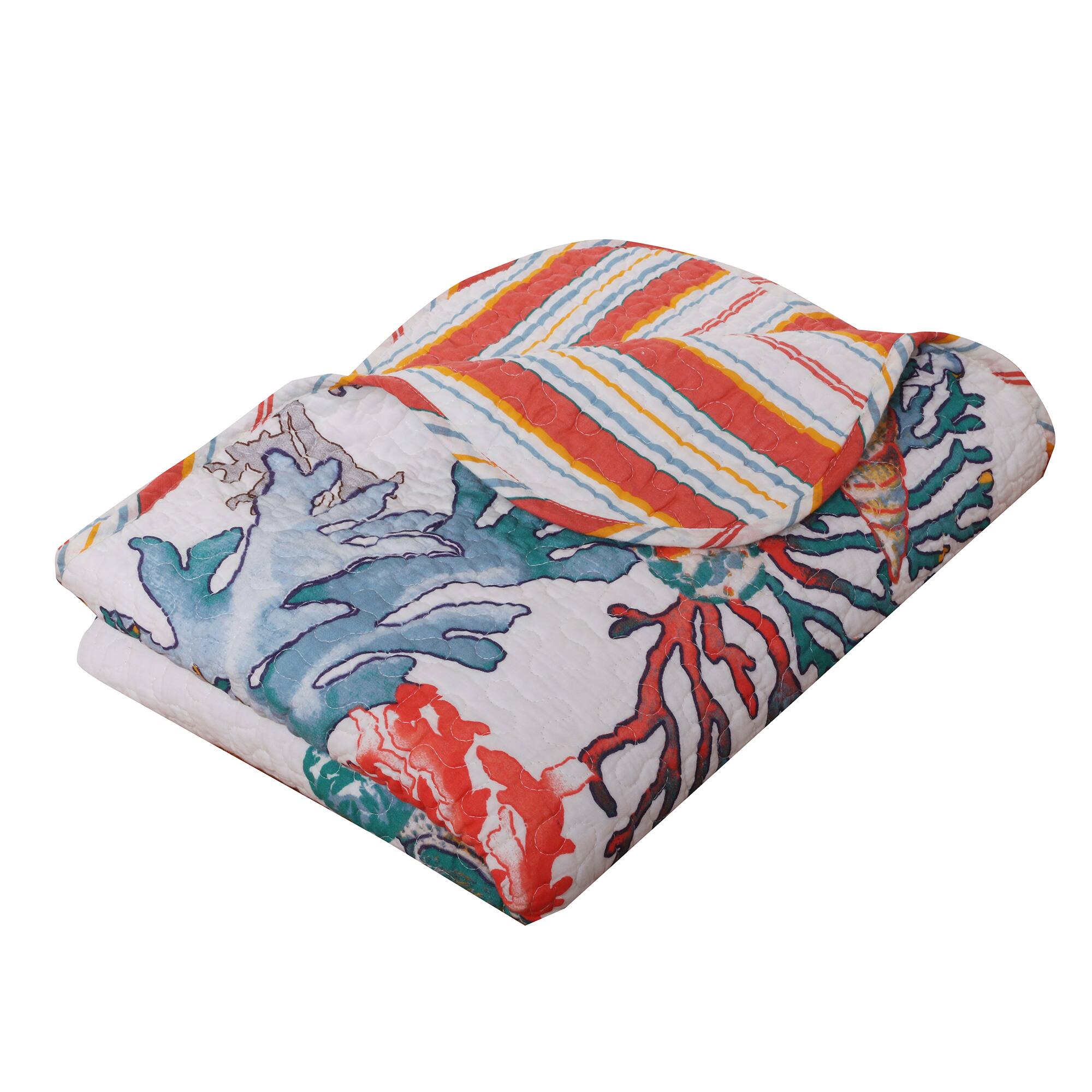Back. BreeBe - Atlantis Coral Throw - Coral.