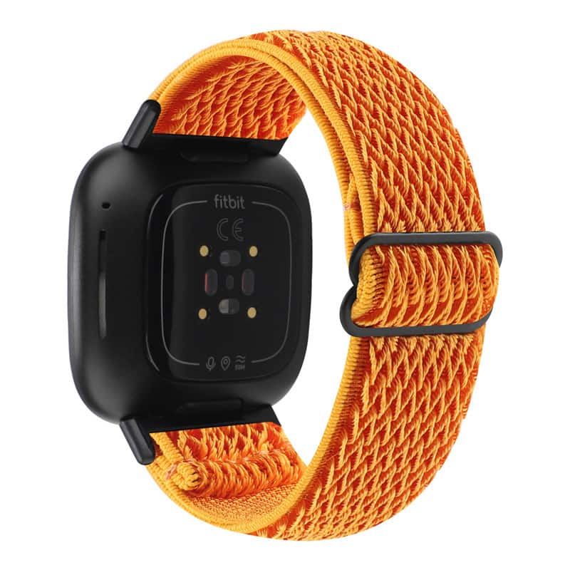 StrapsCo - Active Stretch Band Nylon Watch Strap For Fitbit Versa 3 - Orange