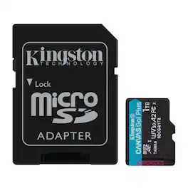 Kingston - Canvas Go Plus 1TB U3 V30 A2 microSD Card with SD Adapter