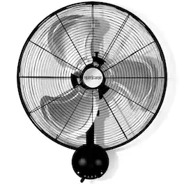 Hurricane - 20 Inch Pro Series Metal Wall Mount Heavy Duty Hydroponics Fan - Black