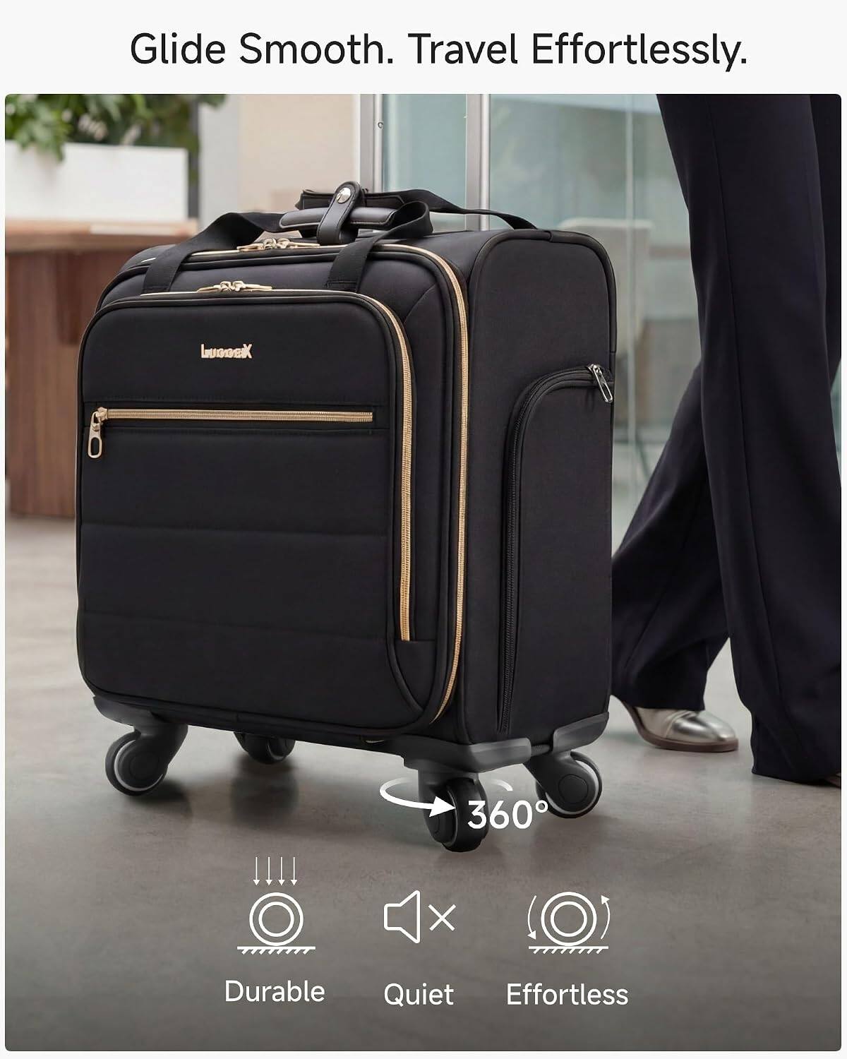 Glide Smooth. Travel Effortlessly.  
Luonel 360 X  
Durable Quiet Effortless