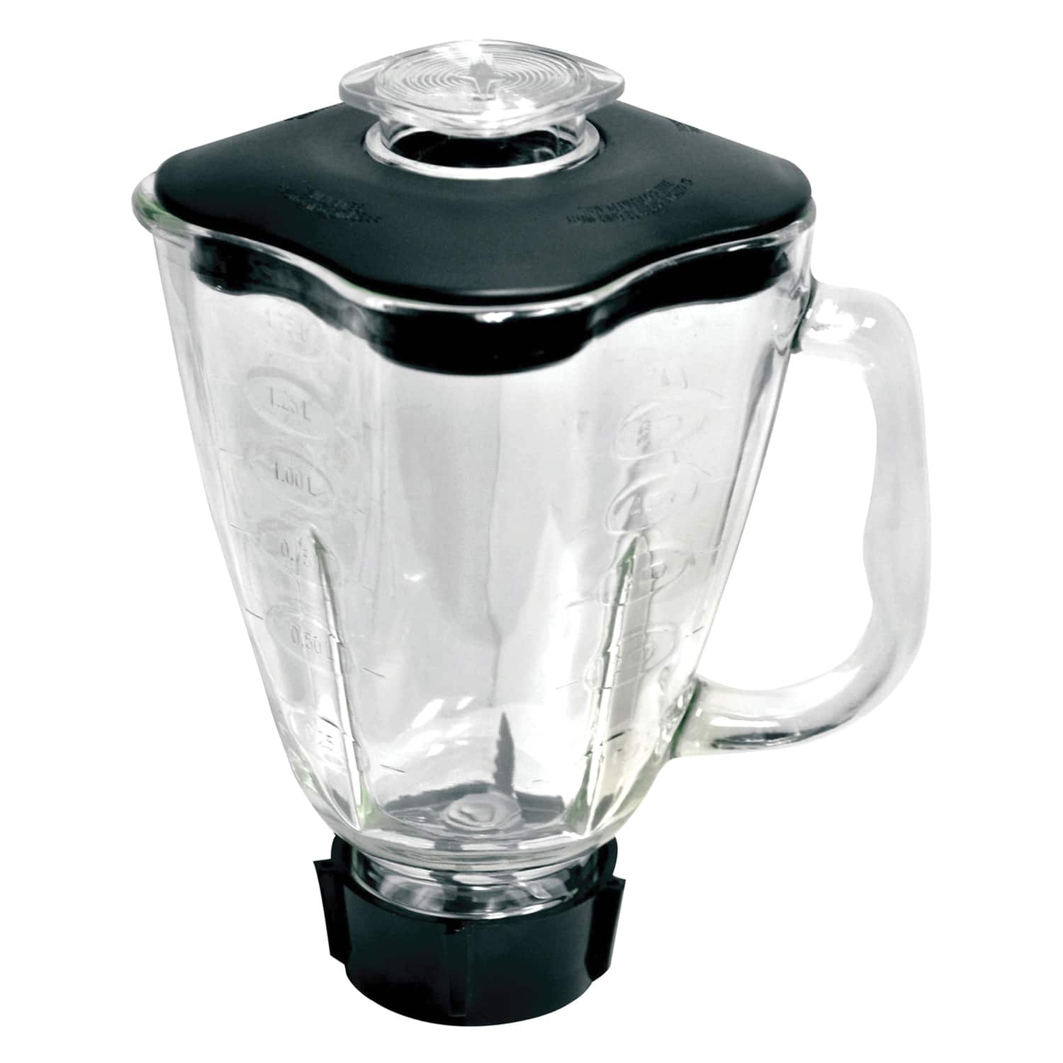 Brentwood - P-ost723 60-oz. Blender Glass Jar Replacement 6-piece Set For Oster Blender P-ost723 - Black