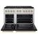 Angle. ZLINE - 48 in. Wide 8 Burner Autograph Paramount Double Oven Dual Fuel Range with Black and Bronze Accents (SDRZ-BLM-48-CB) - Black.