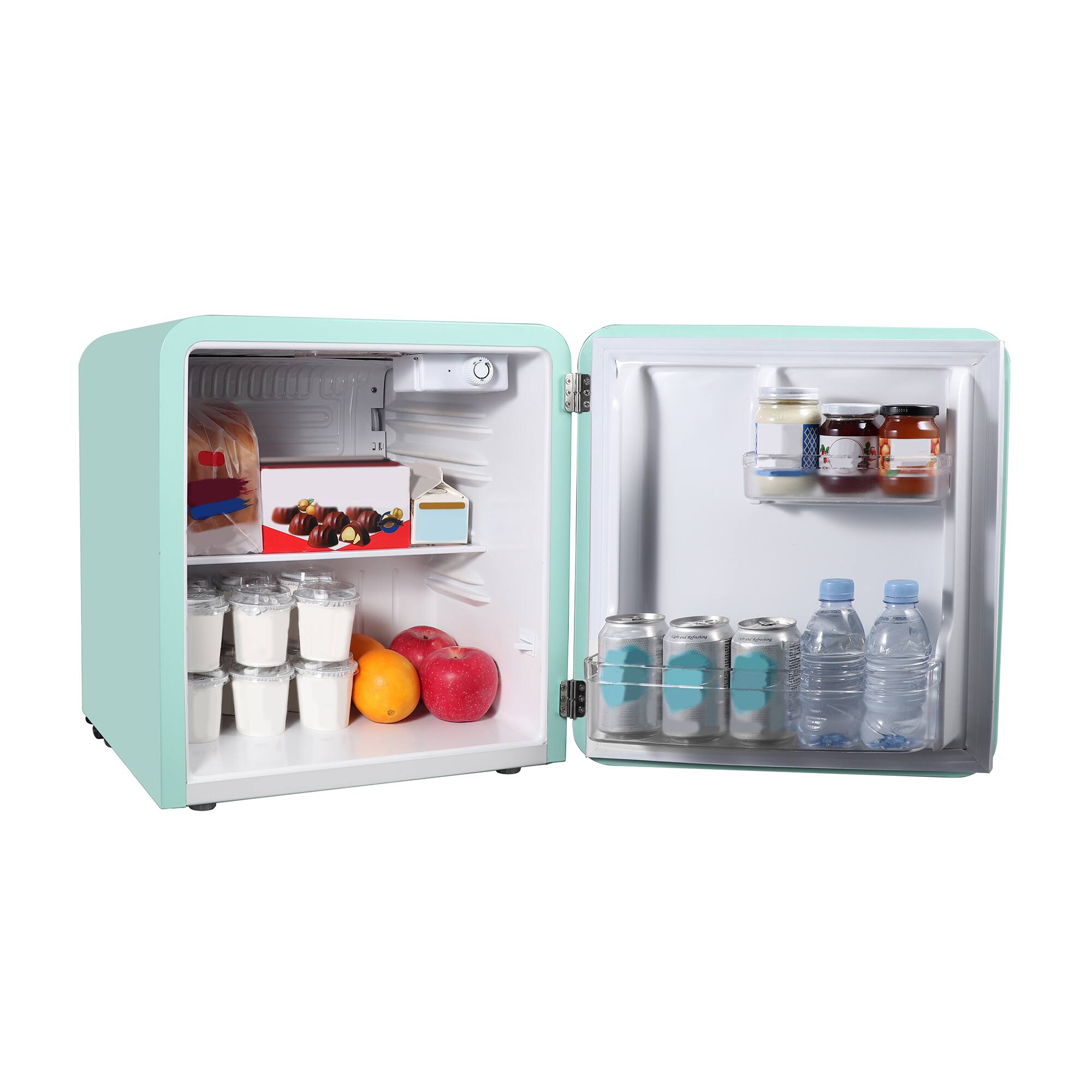 Alt View 7. Magic Chef - 1.6-Cu. Ft. ENERGY-STAR Certified Retro Mini Fridge, Manual Defrost - Green.