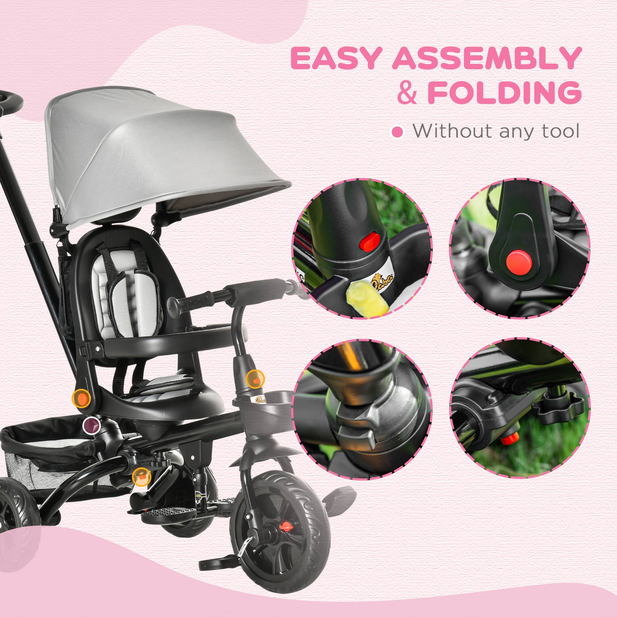 EASY ASSEMBLY & FOLDING  
Without any tool