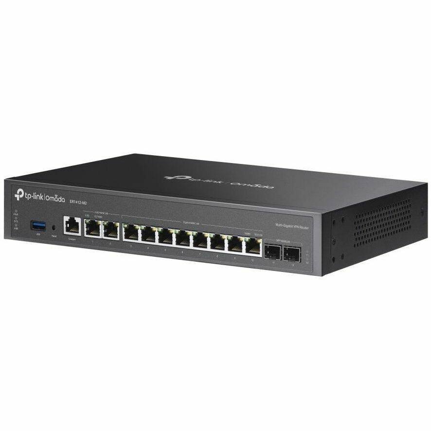 tp-linklomado  
ER7419M2  

Multi-Gigabit 8-Port PoE+ Router  

1 x USB  
1 x Console  
8 x LAN  
1 x WAN  
1 x Power Input