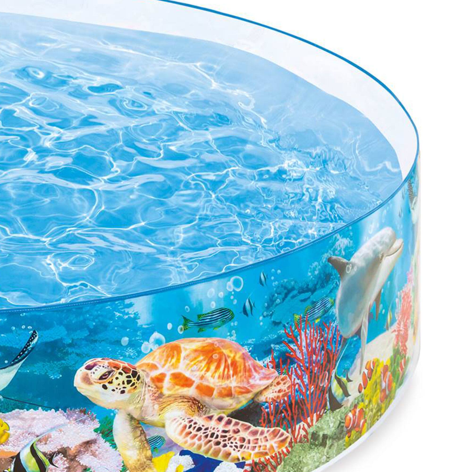 Alt View 4. Intex - Intex Deep Sea Blue 8ft x 18in SnapSet Instant Above Ground Swimming Kiddie Pool.