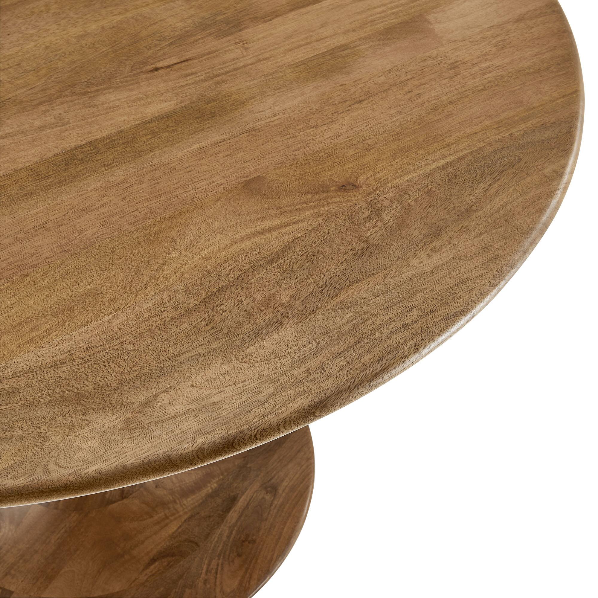 Alt View 4. Modway - Lippa 48" Round Solid Wood Dining Table by Modway - Natural.