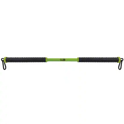 Front. GoFit - Resist-a-Bar Total-Body Strength-Training Tool - Green.
