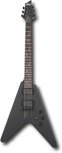 Best Buy: Schecter Damien V-1 6-String Electric Guitar Black 1609