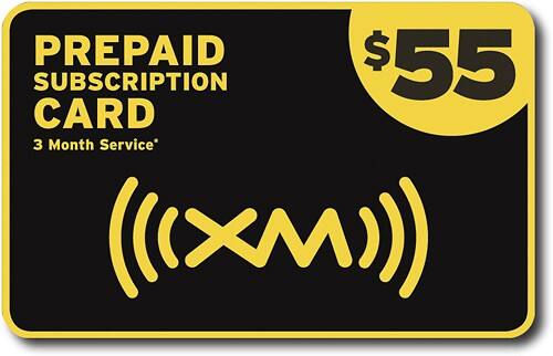 Front Standard. XM - $55 Prepaid Subscription Card for XM Satellite Radio.