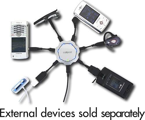 Front Standard. Callpod - Chargepod 6-Port Wall Charger - Silver.