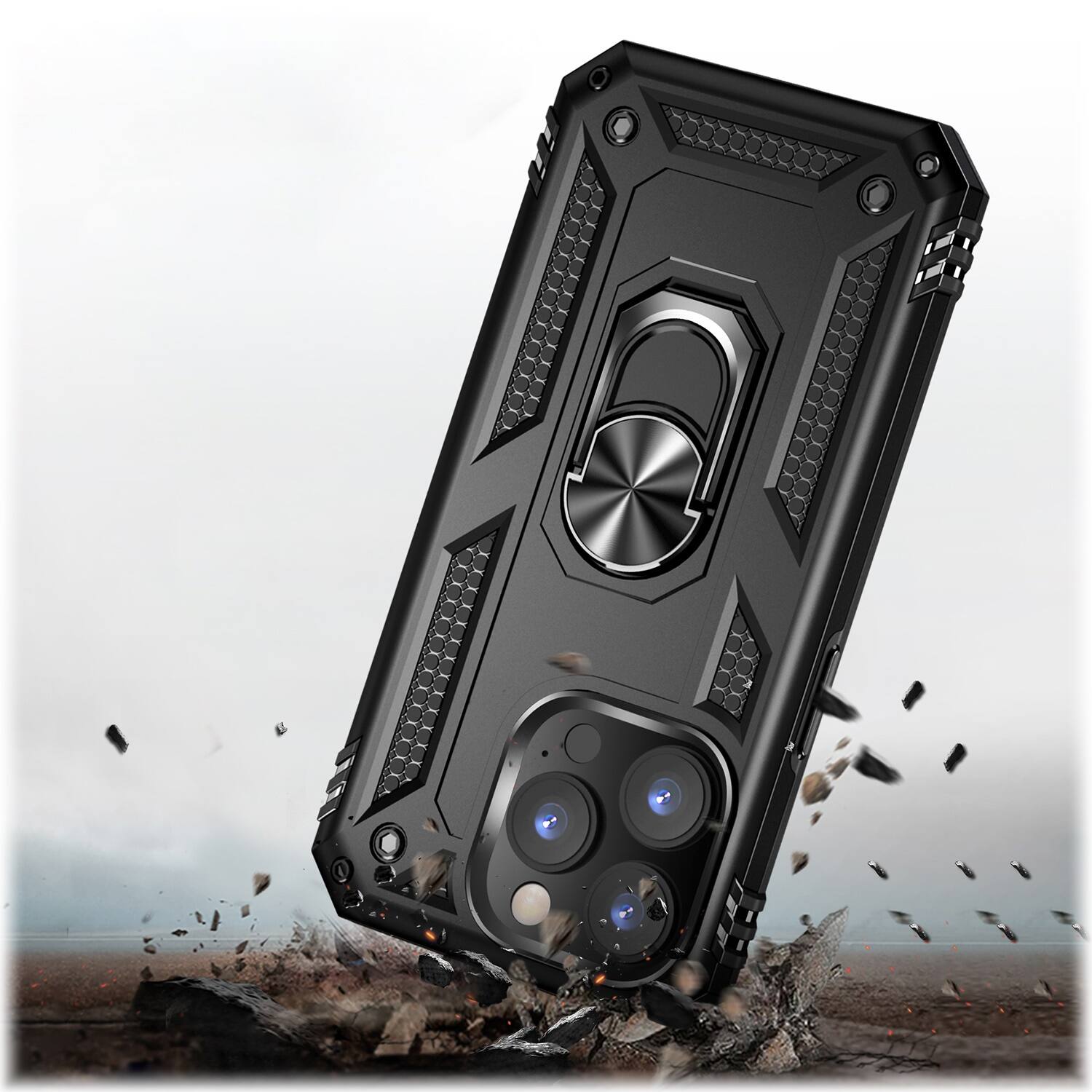 Alt View 15. SaharaCase - Military Kickstand Series Case for Apple iPhone 14 Pro - Black.