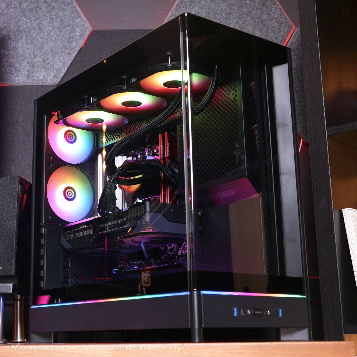 PC components shown here are for display purposes only.