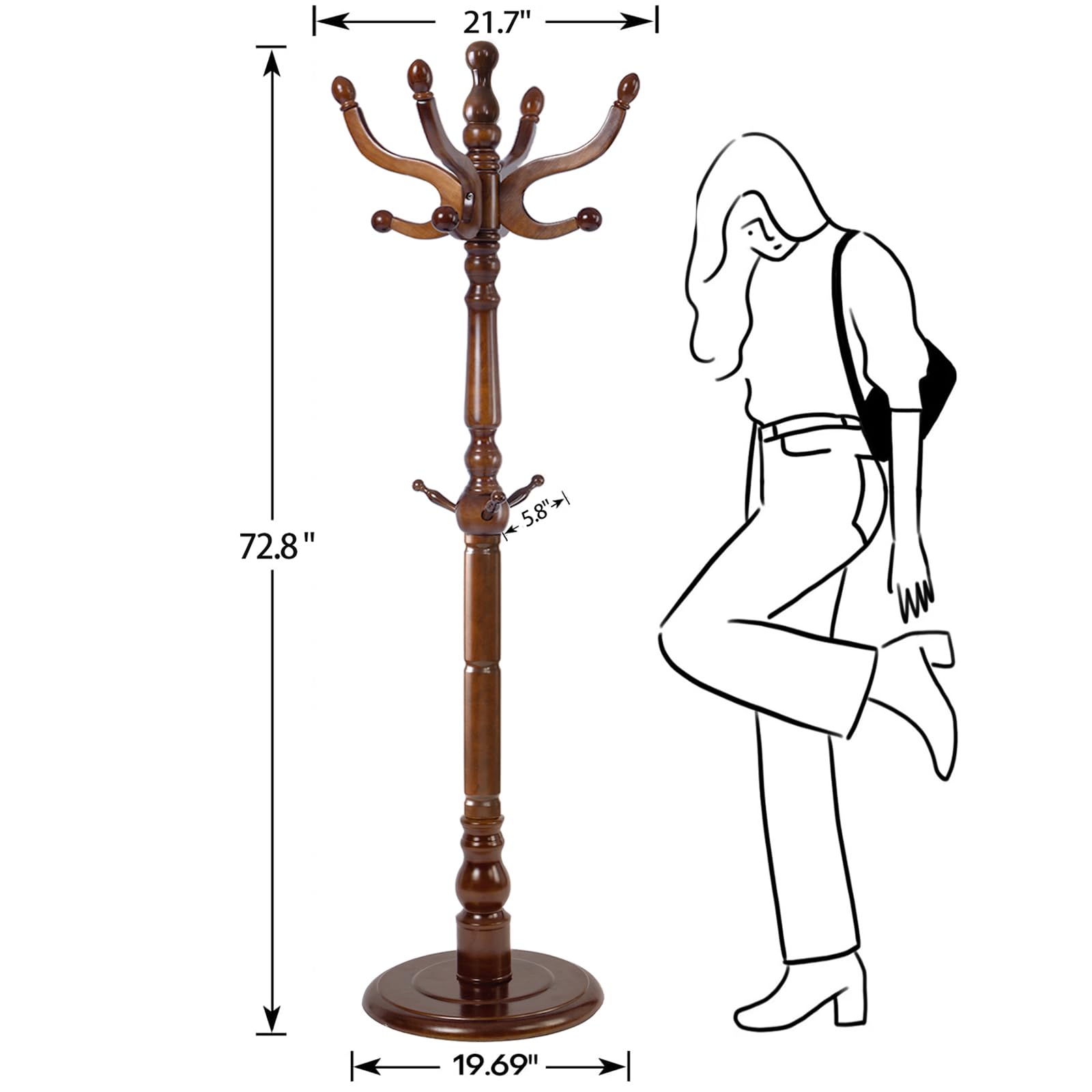 21.7"  
72.8"  
5.8"  
19.69"