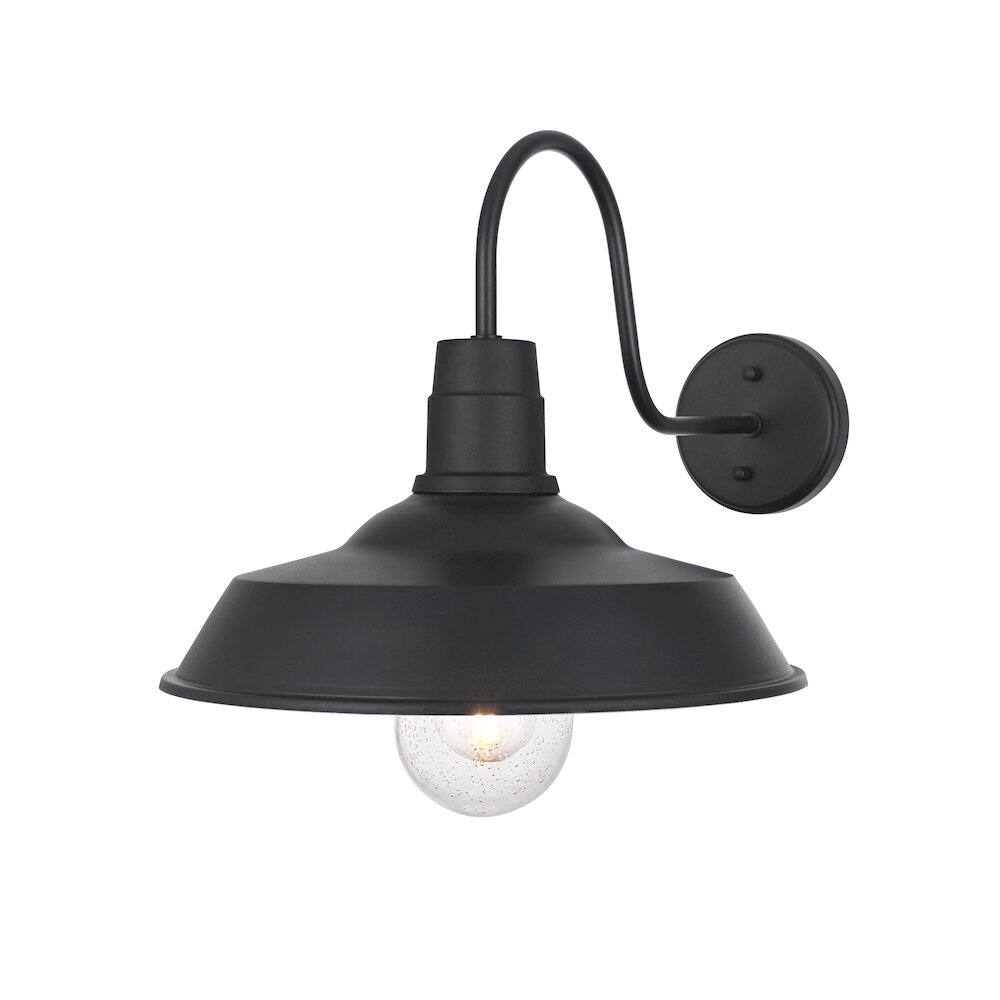 Angle. Elegant Lighting - Rayan 14 Inch Outdoor Wall Sconce In Black - Black.