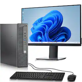 HP - Refurbished Excellent - G1 USFF Desktop Computer PC | Intel Core i5-4th 3.2GHz | 16GB RAM | 128GB SSD | 22" LED | KB & Mouse | Wi-Fi | Win11 - Black