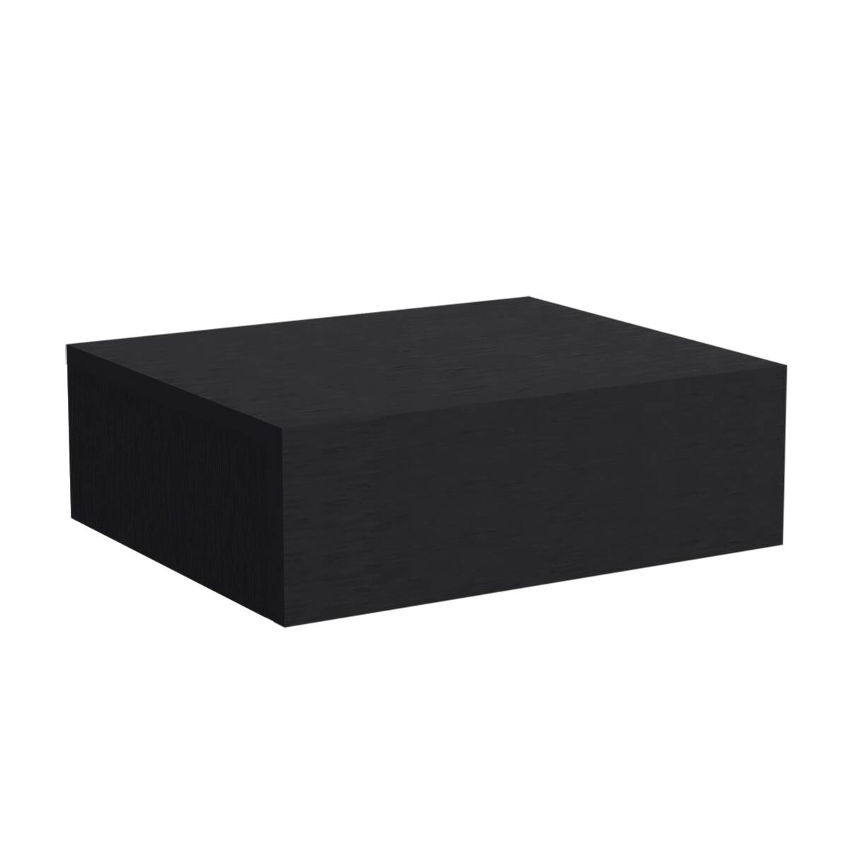 Back. Loheer - Loheer Floating Nightstand, Black Wall-Mounted Bedside Shelf with Drawer - Black.
