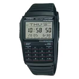 Casio - Men’s Data Bank Digital Calculator Resin Watch DBC-32-1ACF - Black