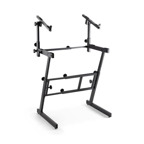 Back. On Stage Stands - On-Stage KS7365EJ Folding-Z Keyboard Stand w/ Second Tier (Professional, Heavy-Duty, Ergonomic, Digital Pianos, - "NA".