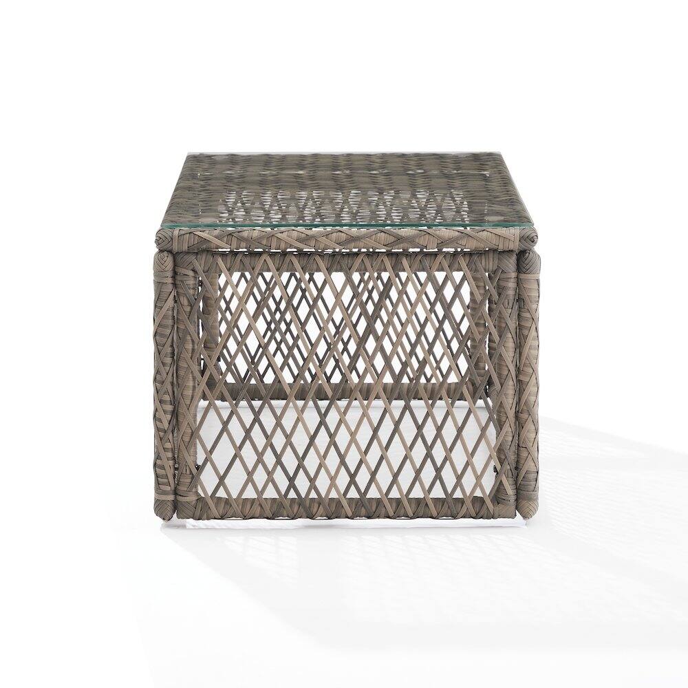Alt View 2. Crosley Furniture - Granite Bay Wicker Outdoor Coffee Table - Brown.