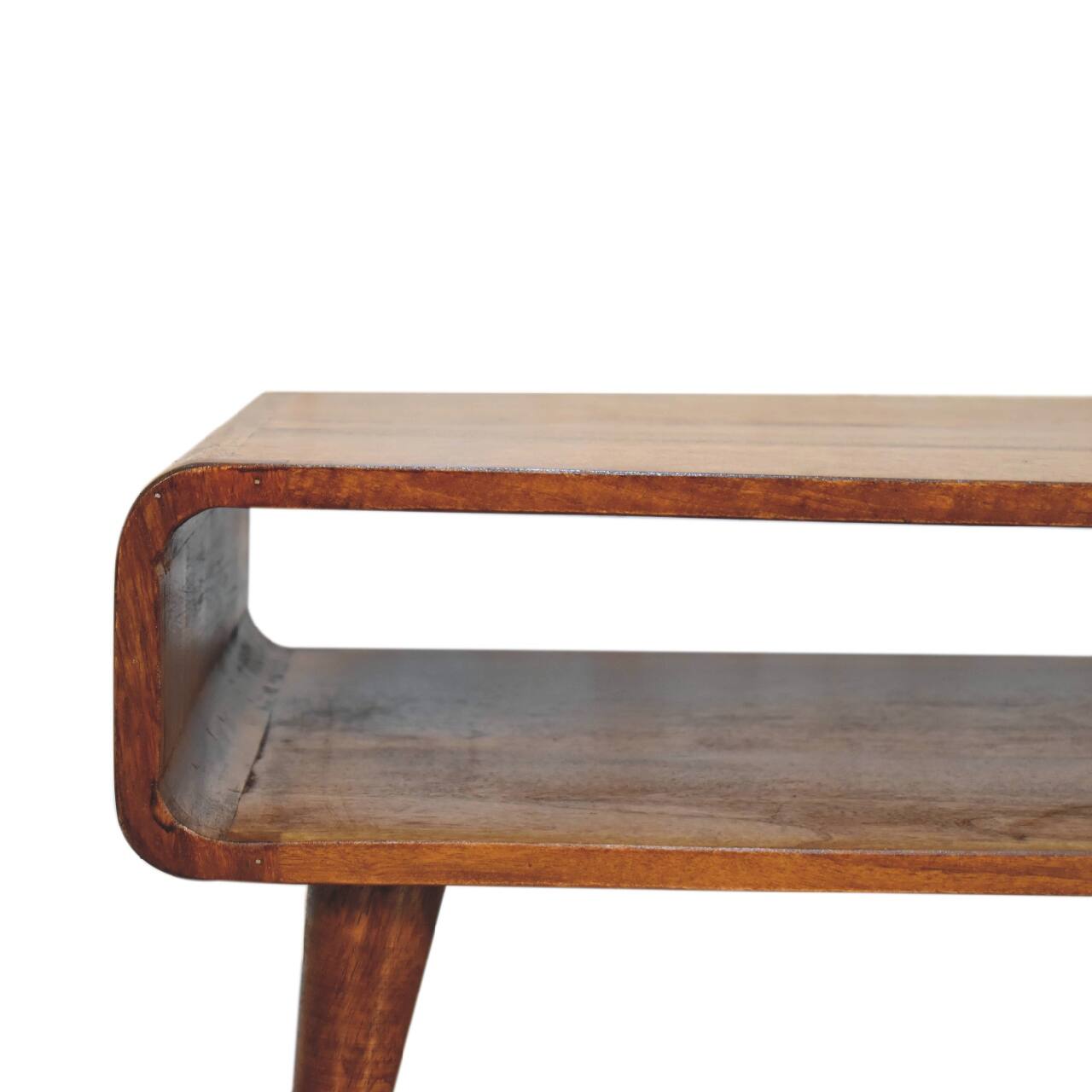 Alt View 1. Artisan Furniture - Artisan Furniture Solid Wood Open Chestnut Media Unit, Dark Brown - Browm.