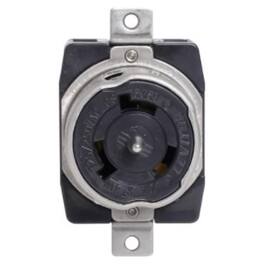 Leviton - Industrial Nylon Locking Receptacle Non-NEMA 10-6 AWG 3 Pole 4 Wire - Black