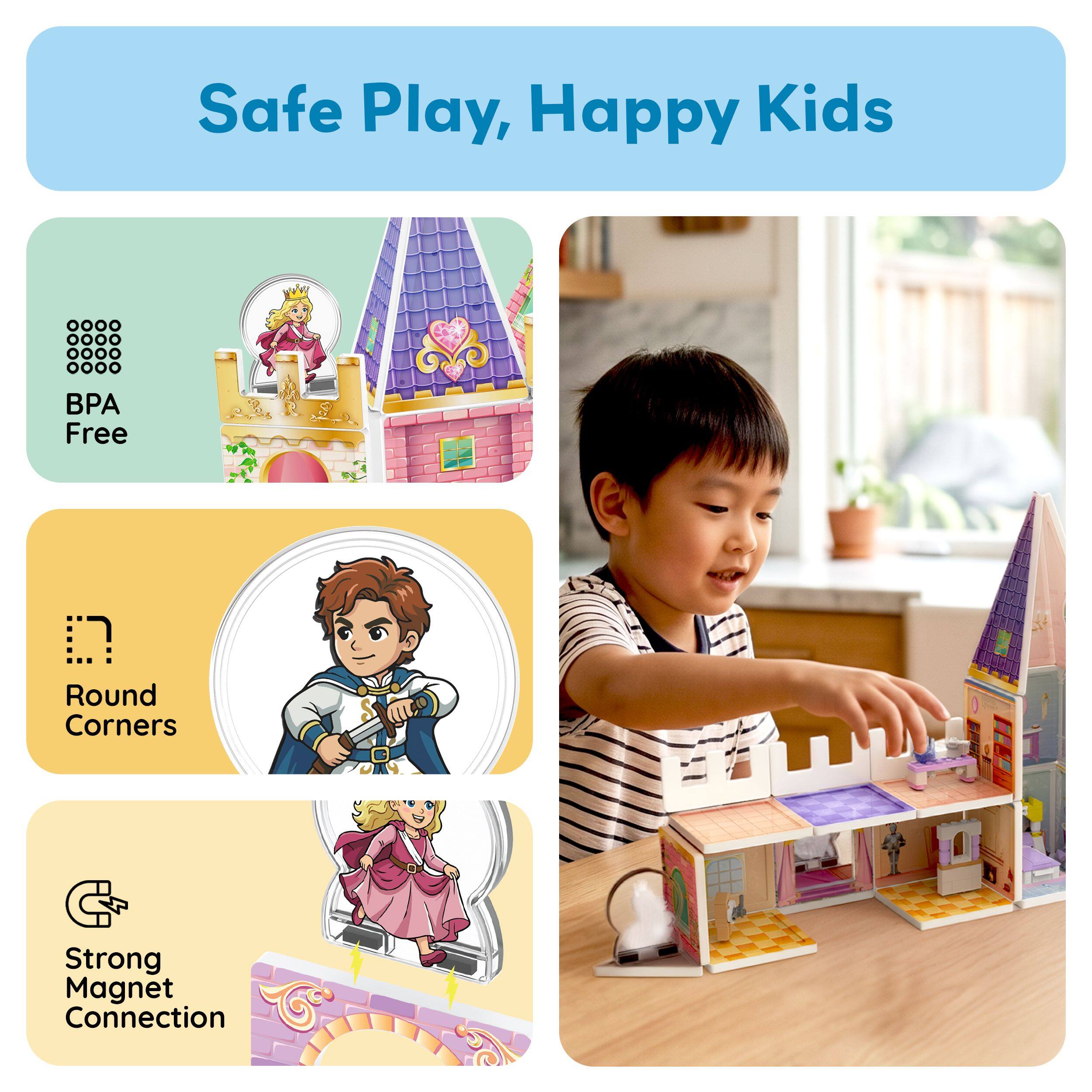 Safe Play, Happy Kids

BPA Free

Round Corners

Strong Magnet Connection