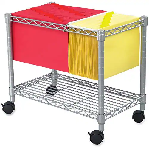 Front. Earthley Blooms - Rolling Cart Fits Letter Legal-size Hanging Folders Mobile File Storage Steel.