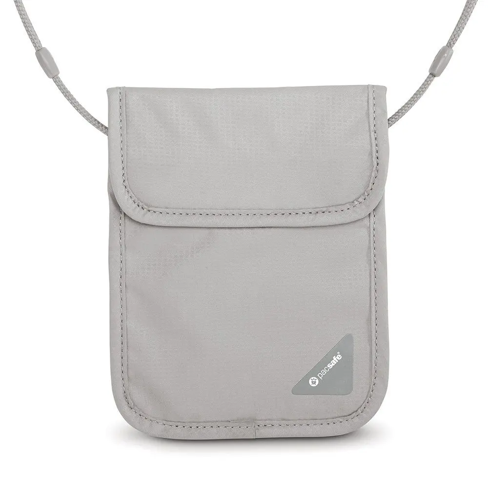 Angle. Pacsafe - Pacsafe Coversafe X75 Anti-theft RFID Blocking Neck Pouch - Neutral Grey.