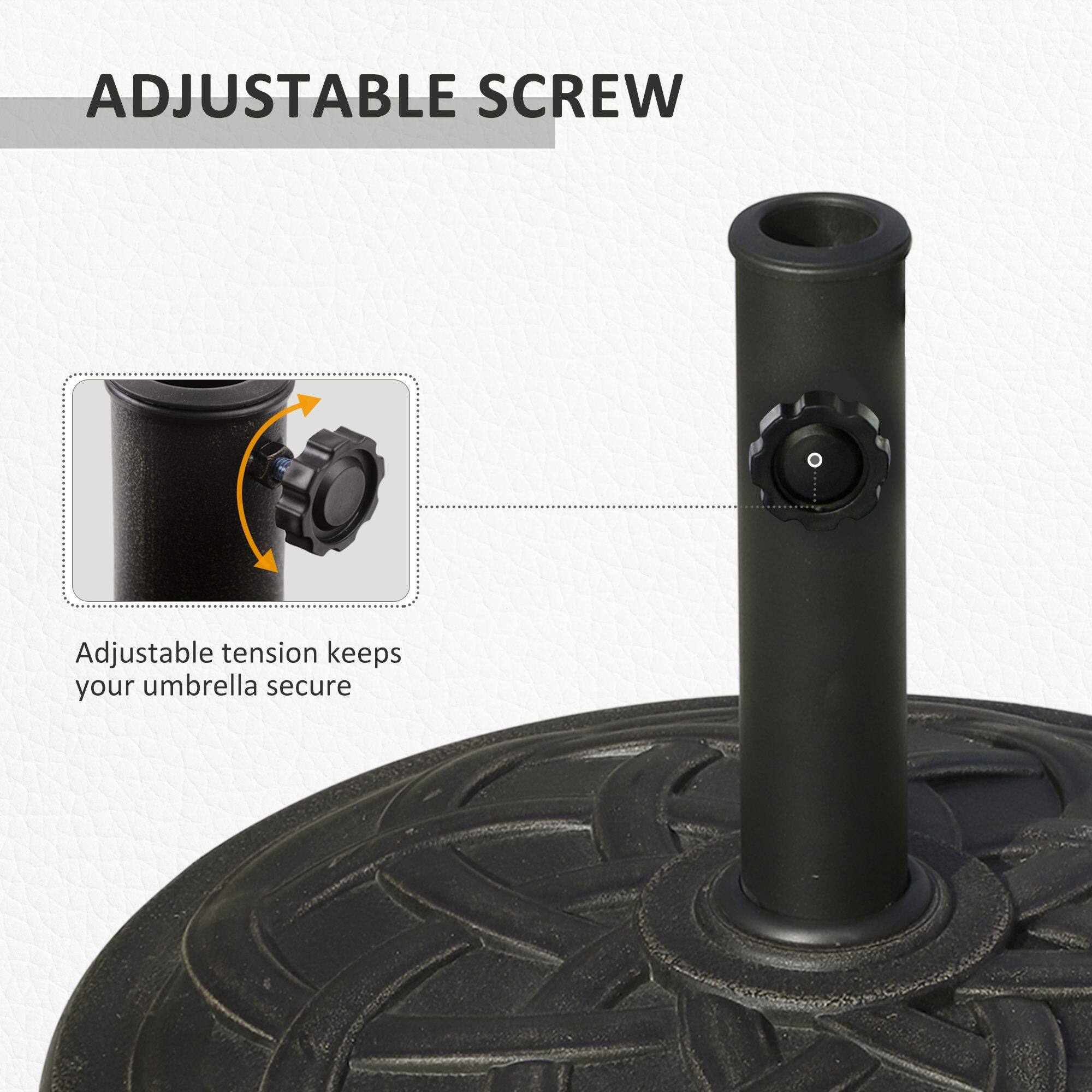 ADJUSTABLE SCREW

Adjustable tension keeps your umbrella secure