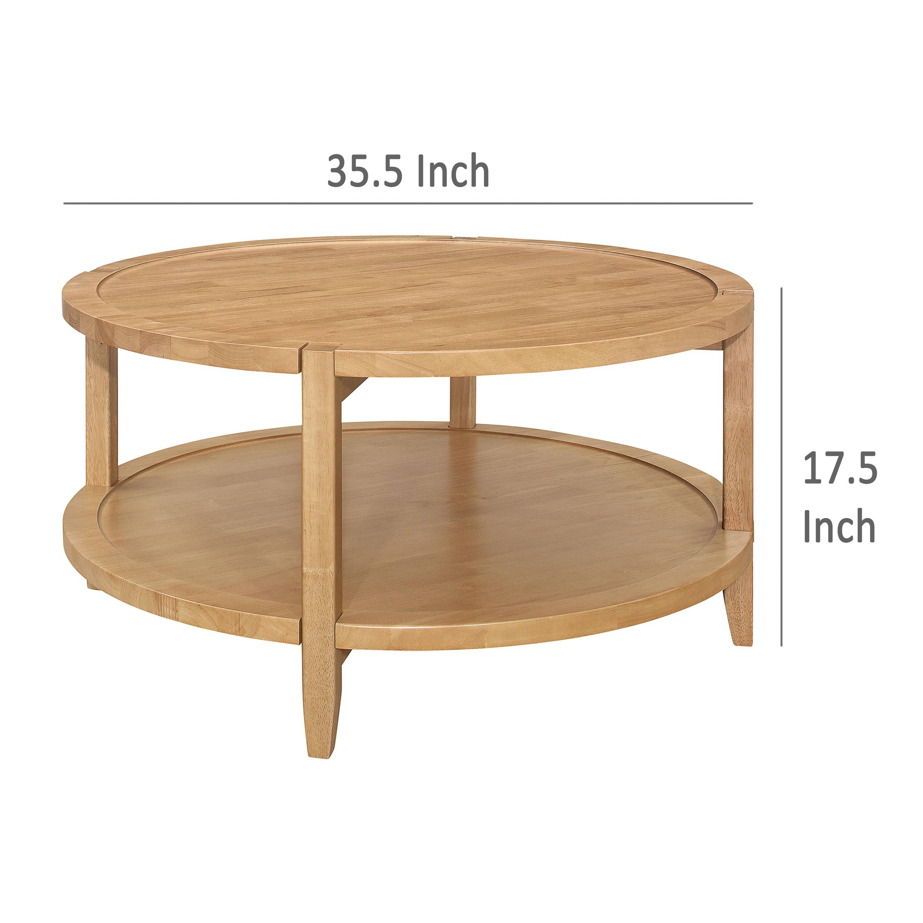 Manhattan Lane Acor Coffee Table, 35 Inch, Round Sintered Stone Top ...