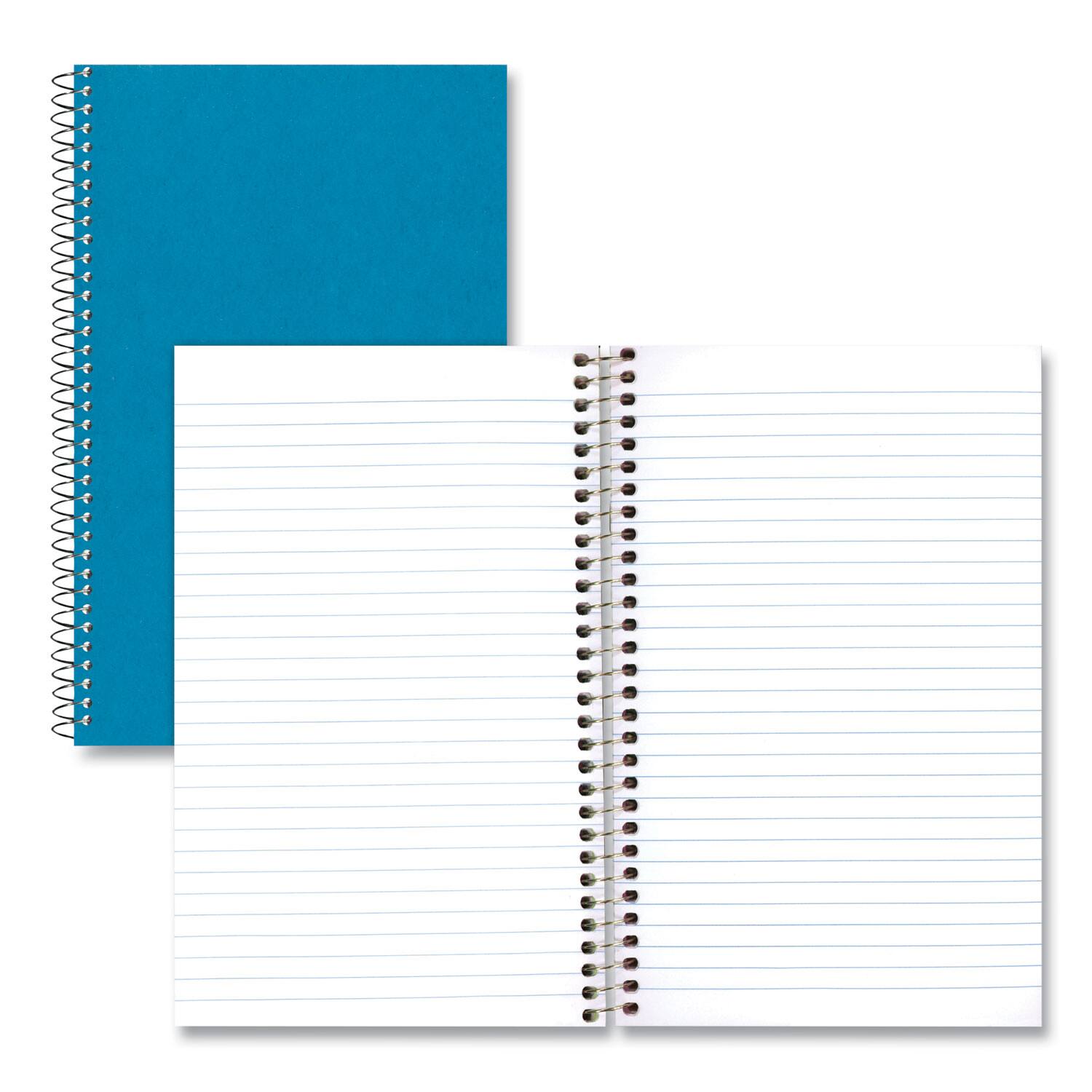 Angle. Rediform - Single Subject Wirebound Notebooks Medium/College Rule Blue Kolor Kraft Front Cover 9.5 x 6 Sheets.