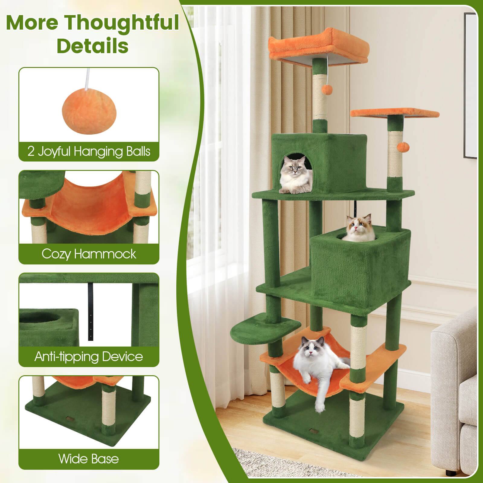 More Thoughtful Details

- 2 Joyful Hanging Balls
- Cozy Hammock
- Anti-tipping Device
- Wide Base