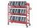 Alt View 1. RubberMaid - Rubbermaid 3-Shelf Metal Tote Picking Cart - Red.
