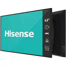 Hisense - 43" 4K UHD Digital Signage Display - 24/7 Operation - 43" LCD - Advanced Super Dimension Switch ( ADS ) - 24 - Black